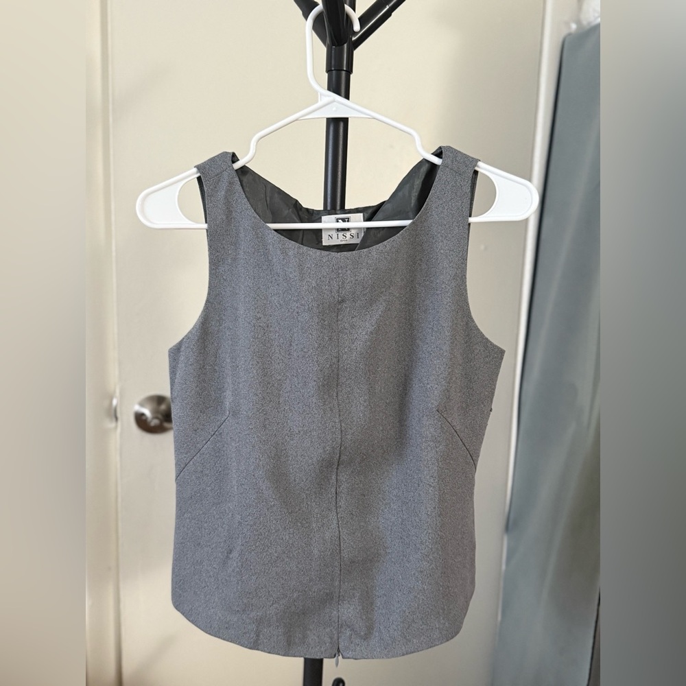 Gray Sleeveless Top